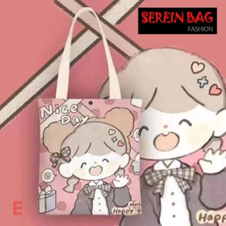 สินค้านำเข้าใหม่ Sersin Fashion กระเป๋าผ้าอเนกประสงค์ กระเป๋าสะพายข้าง ลายการตูนน่ารัก ๆ รุ่น. 996969