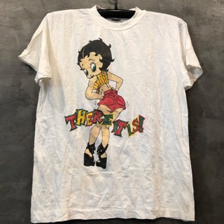 เสื้อยืดแขนสั้น พิมพ์ลายการ์ตูน Betty Boop Miss Betty แฟชั่นสําหรับเด็กผู้หญิง