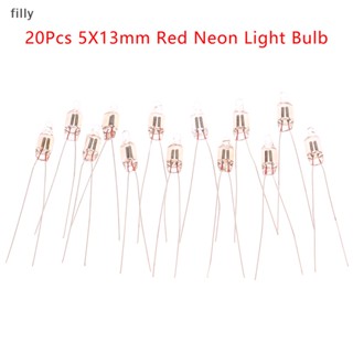 หลอดไฟนีออน 5 มม. 5X13 มม. 220v สีแดง 20 ชิ้น