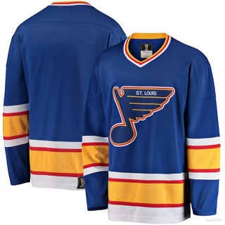 ใหม่ NHL ST Louis Blues Jersey เสื้อยืด แขนยาว สีฟ้า พลัสไซซ์