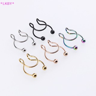 Luckybabys&gt; ห่วงจมูก แหวนคลิกเกอร์ เครื่องประดับ อัญมณี คลิปหนีบจมูก ไม่ติดรูจมูก ใหม่