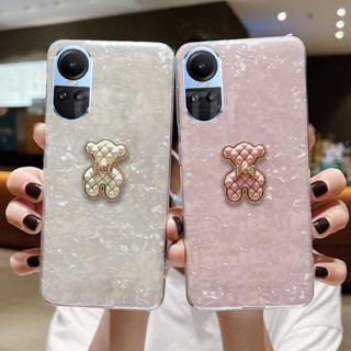 ใหม่ เคสโทรศัพท์มือถือแบบนิ่ม ใส ลายหมีแพทช์น่ารัก สไตล์ใหม่ แวววาว สําหรับ Oppo Reno10 Pro Reno 10 Pro+ 5G Reno10Pro Reno10Pro+ 2023