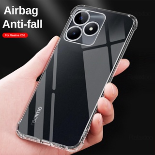 Clear Airbags TPU Soft Protect Cover For Realme C53 4G RealmeC53 Realmi C 53 4G RMX3760 6.74" Case Anti-Knock Shockproof