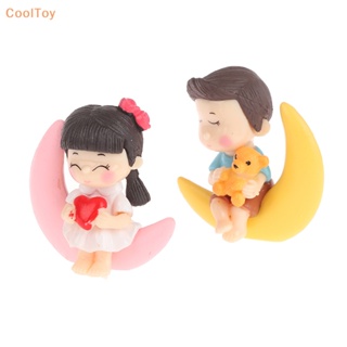 Cooltoy ฟิกเกอร์คู่รัก พระจันทร์ โรแมนติก Diy สําหรับตกแต่งบ้าน โต๊ะ 1 คู่