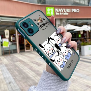 เคสซิลิโคนใส ขอบสี่เหลี่ยม กันกระแทก ลายการ์ตูน Pochacco สําหรับ iPhone 12 12 Pro 12 Mini 12 Pro Max