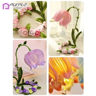 DIY Night Light with Artificial Flower Stem INS Style Multi-color Lamp Desktop Decor Birthday Gift Supplies