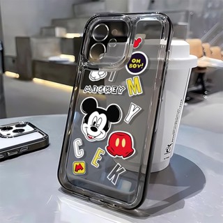 เคสโทรศัพท์มือถือ แบบนิ่ม ลายการ์ตูนมิกกี้ และภาษาอังกฤษ สําหรับ Apple Iphone 13 14Promax 11 12 7 8p