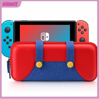 Ni เคสแข็ง แบบพกพา สําหรับ Nintend Switch ซิปคู่ ปุ่มแม่เหล็ก กระเป๋าเก็บของ กระเป๋าคอนโซล NS เคสป้องกัน