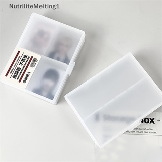 [NutriliteMelting1] กล่องพลาสติกใส ขนาดเล็ก สําหรับใส่โฟโต้การ์ด เครื่องเขียน