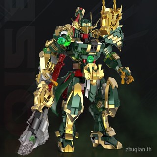 Special Offer for new products Zhizao community building blocks national style mecha Wu Sheng Guan Yu assembled building blocks joint movable simulation figure model ornaments