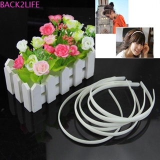 Back2life ที่คาดผมพลาสติก DIY เครื่องมือสีขาว แฟชั่นไม่มีฟัน ที่คาดผม