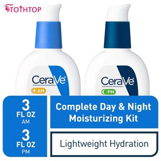 Cerave Am/pm โลชั่นบำรุงผิวหน้าให้ความชุ่มชื้นบางเบาเป็นพิเศษ 89ml [TOP]