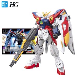 Bandai Genuine Gundam Model Garage Kit HGAC Series 1/144 XXXG-00W0 WING GUDANM ZERO Anime Action Figure Toys for Boy Collectible