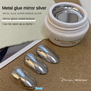 Mirror gel Silver 5ml เมทัลลิค มิลเลอร์ สีเงิน เล็บเจล สีเมทัลลิค เพ้นท์เล็บของญี่ปุ่น เนื้อแน่น