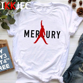 เสื้อยืดผ้าฝ้าย 100% พิมพ์ลายการ์ตูน Freddie Mercury สไตล์พังก์ร็อค แนวตลก แฟชั่นฮิปฮอป สําหรับผู้ชาย xs-3xl   