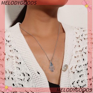 Melodg สร้อยคอโซ่ยาว จี้รูปกะโหลก เครื่องประดับ สําหรับผู้หญิง และผู้ชาย