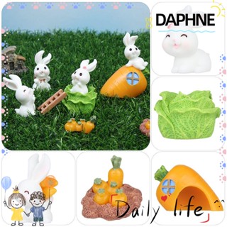 DAPHNE ตุ๊กตากระต่ายจิ๋ว แครอทน่ารัก สําหรับตกแต่งบ้านตุ๊กตา