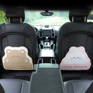 Cartoon Vehicle Seat Protector Leather Printing Car Seat Rear Anti-Dirty Anti-Kick Pad Cute Car Interior Design Supplies Car seat protection pad  car interior accessories