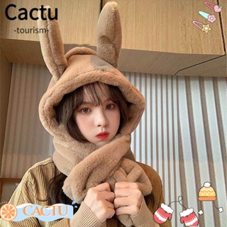 Cactu หมวกหูกระต่ายน่ารัก ฤดูหนาว สําหรับผู้หญิง