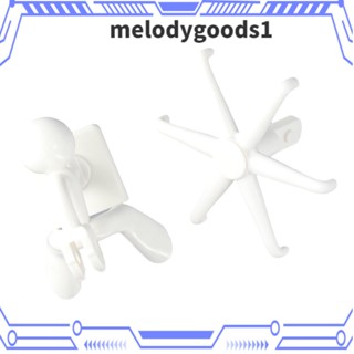 Melodygoods1 ตะขอแขวนภาชนะ แบบติดผนัง มีกาวในตัว หมุนได้ 360 องศา สําหรับห้องครัว ห้องน้ํา