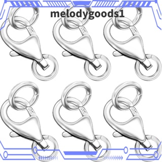 Melodygoods1 ตะขอก้ามปูเงิน ตะขอก้ามปู ตะขอก้ามปู ปิดแหวนกระโดด ตะขอก้ามปู สร้อยคอ สร้อยข้อมือ เข็มกลัดก้ามปู สีเงิน สําหรับผู้หญิง