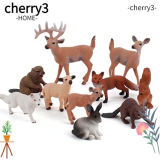 Cherry3 โมเดลสัตว์ป่า กระรอก ขนาดเล็ก สําหรับตกแต่งสวน 10 ชิ้น ต่อชุด