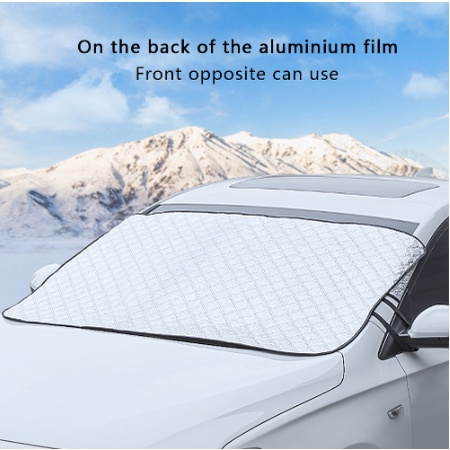 บังแดดรถยนต์ ม่านบังแดดกระจกหน้า ผ้าคลุมรถยนต์ กันน้ำ กันแดดรังสี UV ใส่รถทุกรุ่น เนื้อผ้าคุณภาพสูง - รูปที่ 5