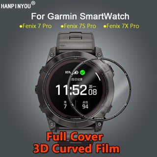 สําหรับ Garmin Fenix 7 7X 7S Pro Smart Watch Band Full Cover HD Clear Plating Soft PET PMMA Film 3D ฟิล์มโค้งป้องกันหน้าจอ - ไม่ใช่กระจกนิรภัย