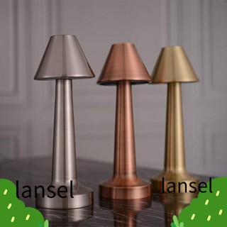 Lansel LED โคมไฟตั้งโต๊ะโรงแรมไร้สายที่ทันสมัยโคมไฟชาร์จ USB