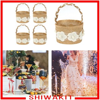 [Shiwaki1] ตะกร้าดอกไม้ สําหรับตกแต่งงานแต่งงาน วันครบรอบ 5 ชิ้น