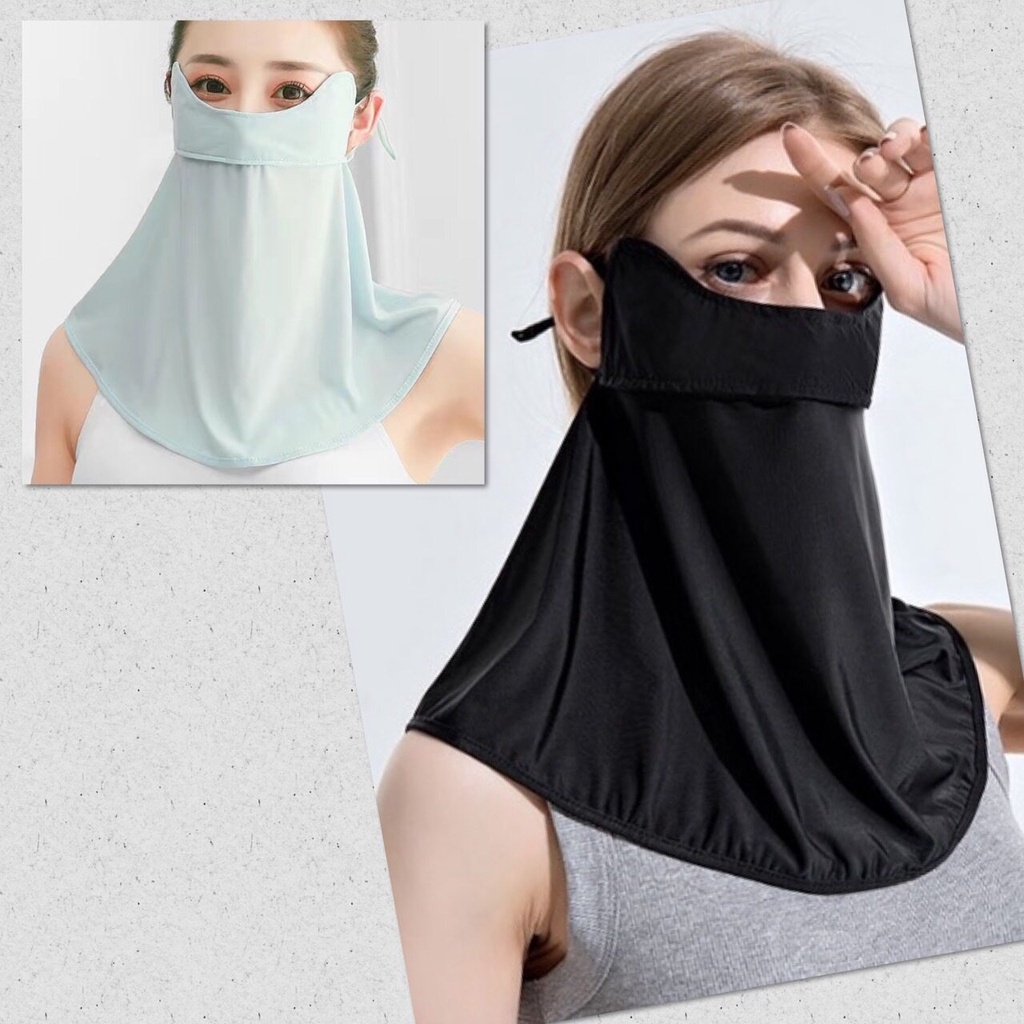 🚀 หน้ากาก กันแดด ปิดคอ กันฝุ่น UV สายรัดศีรษะ ออกกำลังกาย กีฬา ยืดได้เยอะ ระบายอากาศดี นุ่มสบาย สไตล์เกาหลี 🚀 - รูปที่ 6