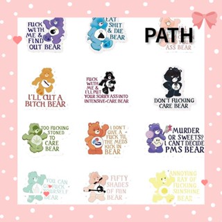 PATH สติกเกอร์ไวนิล รูปหมีชั่วร้าย กันน้ํา สําหรับตกแต่งหน้าต่าง DIY 12 ชิ้น