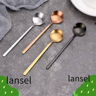 Lansel ช้อนกาแฟ สเตนเลส 304 ทรงกลม ขนาดเล็ก สไตล์นอร์ดิก สีพื้น หลากสี