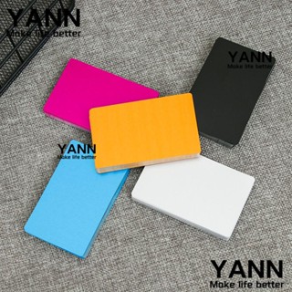 YANN1 นามบัตรแกะสลักเลเซอร์ แบบพกพา 50 ชิ้น/ชุด