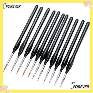 FOREVER ชุดแปรงเพ้นท์สีอะคริลิค ด้ามจับสามเหลี่ยม ตามหลักสรีรศาสตร์ สีดํา สําหรับอะคริลิค 11 ชิ้น