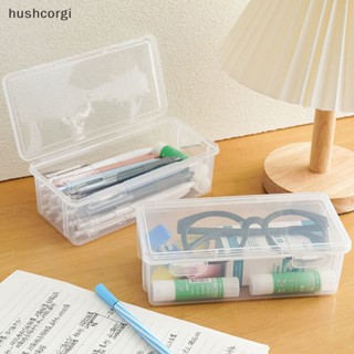 [hushcorgi] กล่องดินสอ วัสดุ PP แบบใส สําหรับใส่เครื่องเขียน 1 ชิ้น