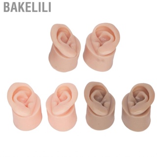 Bakelili Soft Silicone Ear Model Touching 3 Pairs Displays for Jewelry Store