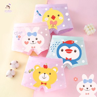 พร้อมส่ง กางเกงบ็อกเซอร์ขาสั้น ผ้าฝ้ายแท้ ยืดหยุ่นสูง พิมพ์ลายการ์ตูนน่ารัก 3D ระบายอากาศ เป็นมิตรกับผิวหนัง สําหรับเด็กผู้หญิง