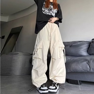 2TOYOUNG Moon กางเกงขายาว คาร์โก้ กางเกง เชือกอเมริกันคลาสิค Cargo pants 2023 NEW 072801 Unique Trendy Stylish พิเศษ A93L6YA 36Z230909