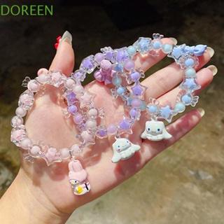 Doreen สร้อยข้อมือ หูใหญ่ จี้ดาว เมโลดี้ ซินนาม่อน สุนัขนําโชค เครื่องประดับแฟชั่น สําหรับเด็กผู้หญิง