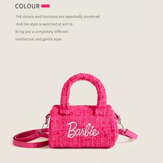 For Barbie Letter Print Bag, Handbag, Pink Handbag