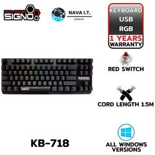 COINSคืน15%⚡FB9JMZV6⚡ SIGNO KB-718 RED SWITCH EN/TH KEYBOARD คีย์บอร์ด MECHANICAL รับประกัน1ปี