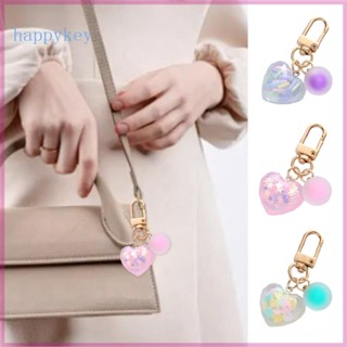 Hap Dreamy Bead Heart จี้พวงกุญแจ Y2K พวงกุญแจรถ กระเป๋าถือ หูฟัง เคสเสน่ห์