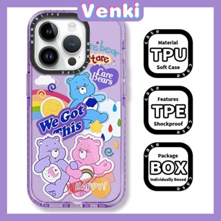 Venki - เข้ากันได้สำหรับ เคส iphone 11 เคสไอโฟน เคสไอโฟน11  เคสโทรศัพท์เคสนิ่มเคสใสหนากันกระแทกกรอบป้องกันกล้องหมีสายรุ้งน่ารักเข้ากันได้กับ iPhone 13 Pro Max 12 Pro Max 11 XR XS MAX 7 8 Plus