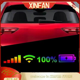 Xinfan สติกเกอร์ไวนิลสะท้อนแสง Wifi หลากสี สําหรับติดตกแต่งกระจกรถยนต์