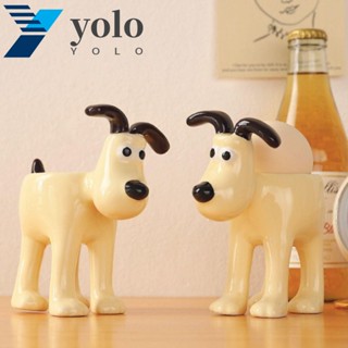 Yolo ถาดเซรามิค ทนความร้อนสูง ลายสุนัข แกะ 3D สําหรับออฟฟิศ