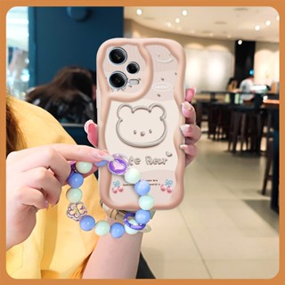 Wave border Pendants Phone Case For Redmi Note12 Pro 5G Love bracelet flower youth For Girls Anti drop airbag originality