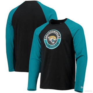 New1 NFL Jacksonville Jaguars Jersey Raglan เสื้อยืดแขนยาว พลัสไซซ์ สําหรับเล่นกีฬาฟุตบอล