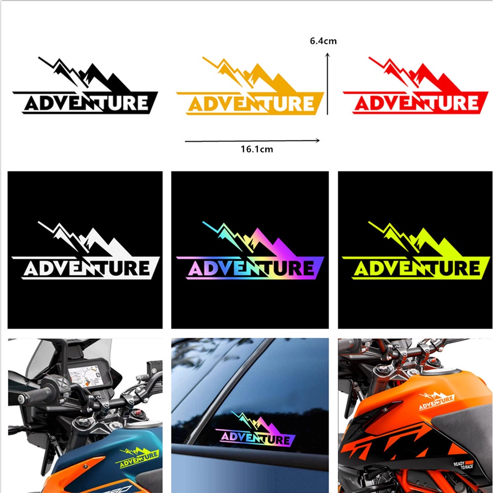 สติกเกอร์สะท้อนแสง ลาย Adventure Racing สําหรับติดตกแต่งถังน้ํามันเชื้อเพลิงรถจักรยานยนต์ KTM R2R 390 HONDA CB 190 X DreamWing CB 500X BMW GS G31
