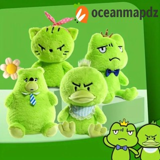 Oceanmapdz ตุ๊กตาแมววิตกกังวล กบสีเขียว สร้างสรรค์ 38 ซม. ของเล่นสําหรับเด็ก